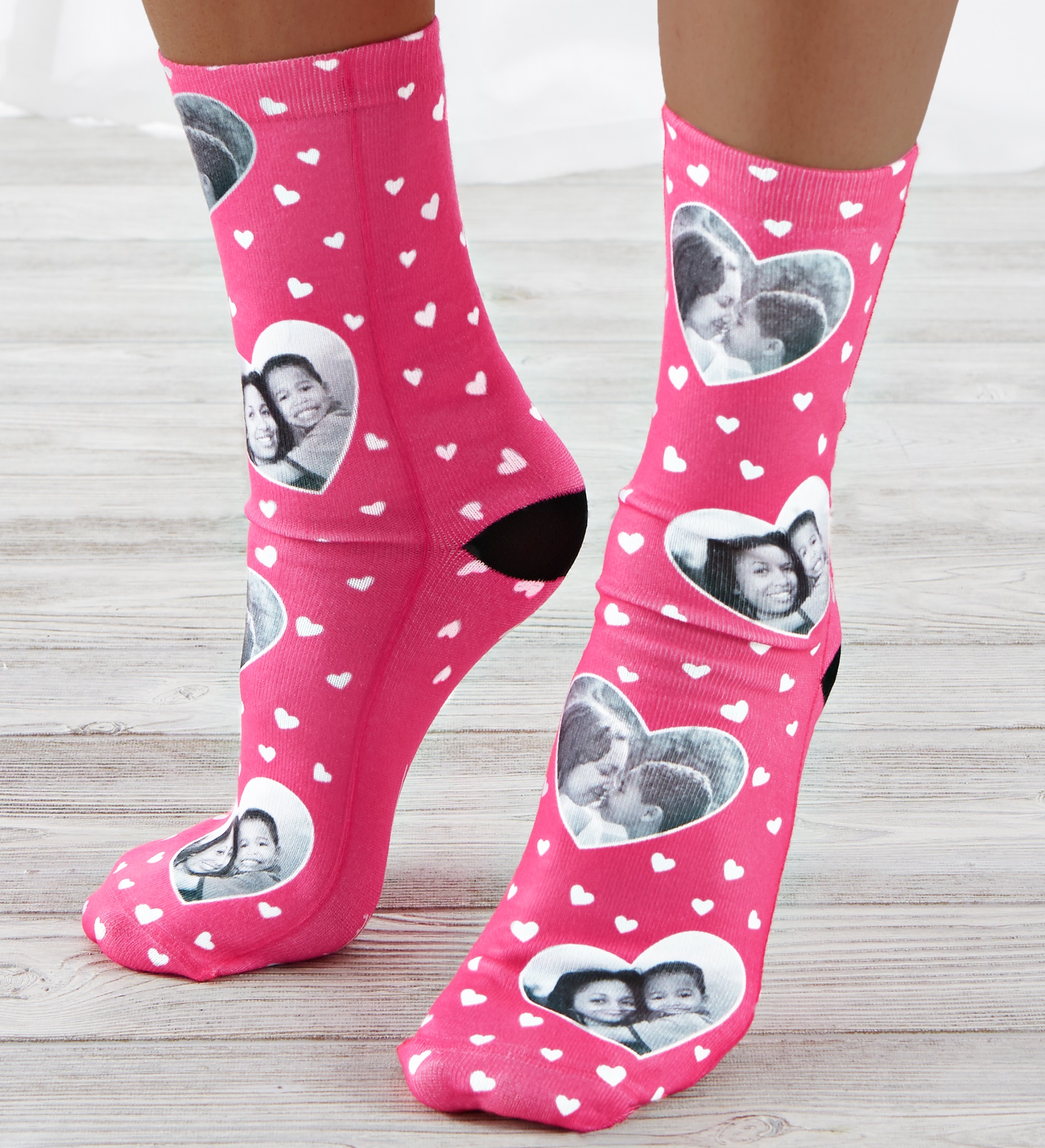 My Valentine Personalized Adult Photo Socks
